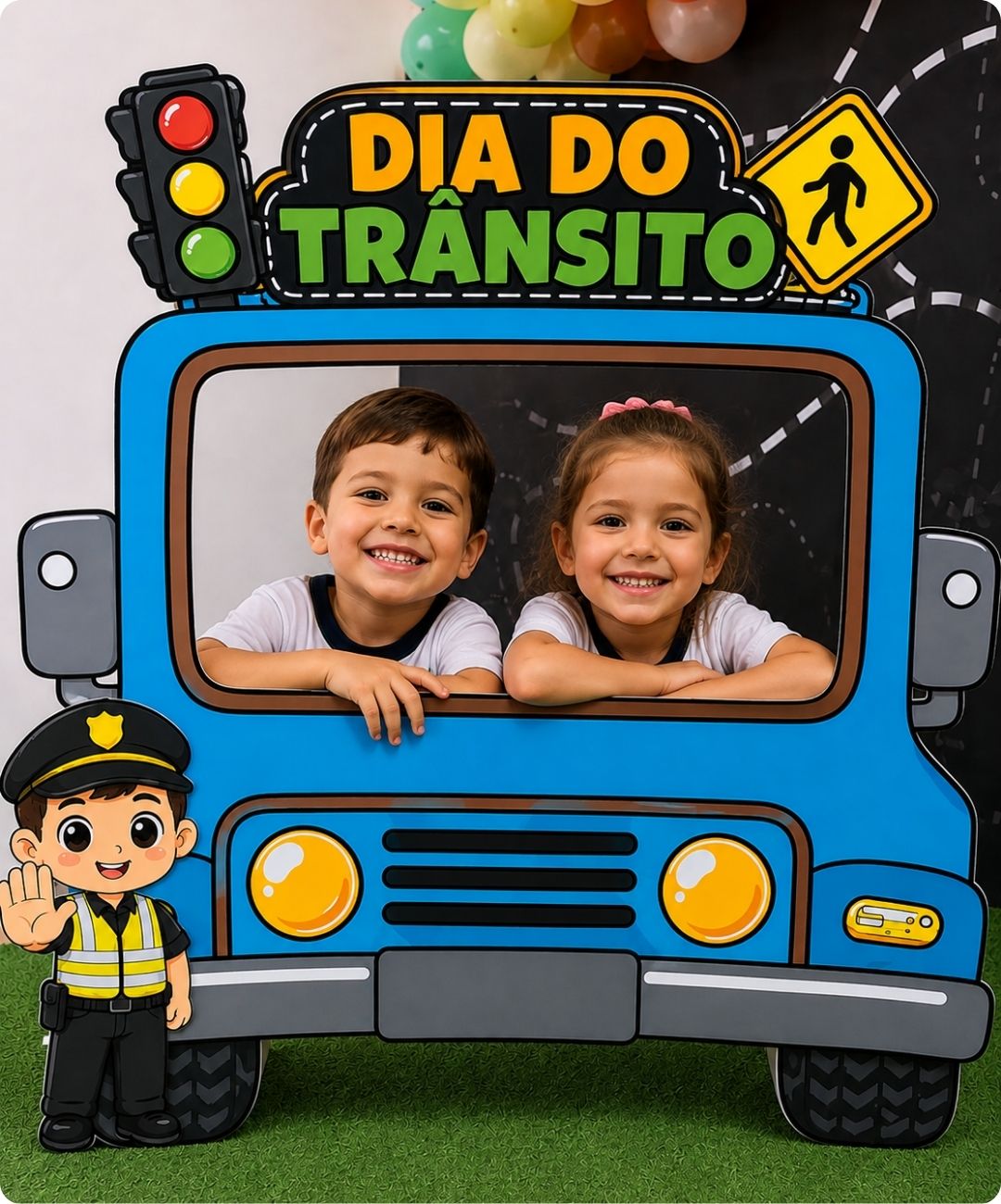 Moldura de trânsito para imprimir – Educação Infantil — amostra 2: Como aplicar o recurso