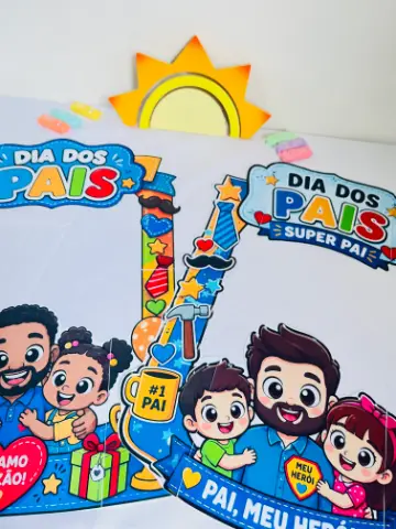Moldura Dia dos Pais em PDF | Ensaio Fotográfico Escolar — capa do material