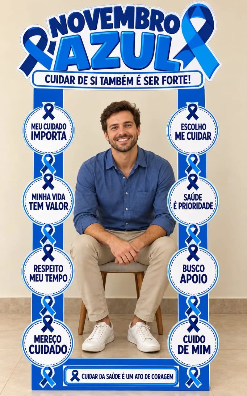 Moldura espelho novembro azul — amostra 1: O material inclui