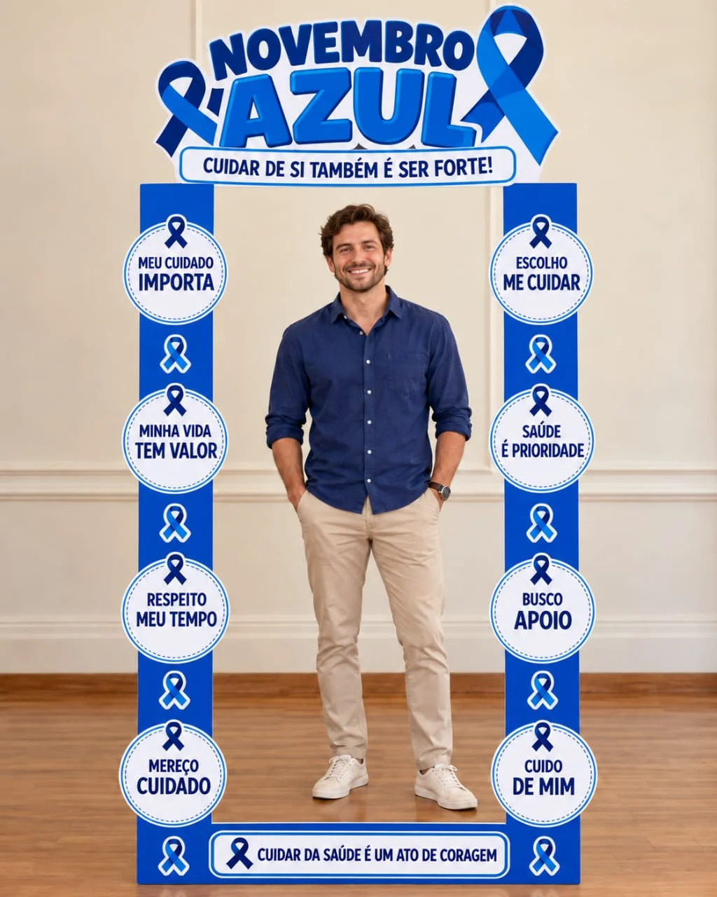 Moldura espelho novembro azul — capa do material