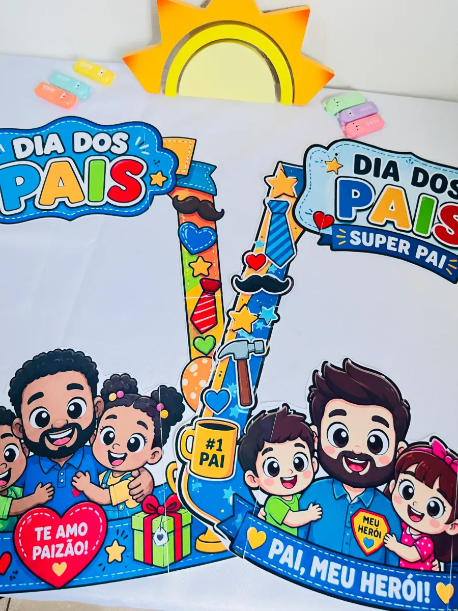 Moldura Fotográfica Dia dos Pais - Decoração de Sala — Datas comemorativas para Educação Infantil: Transforme o Dia dos…