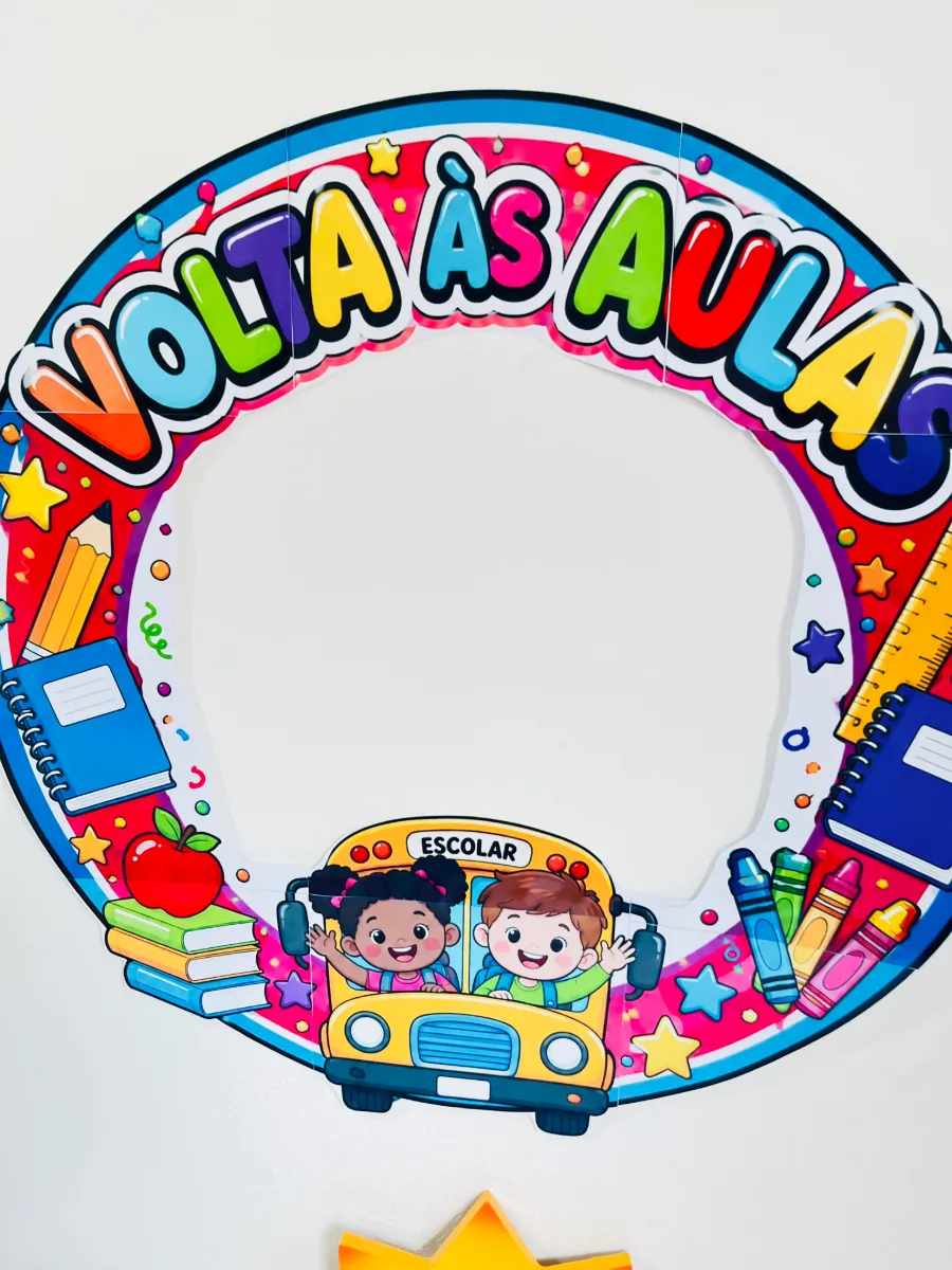 Moldura Fotográfica Volta às Aulas - Decoração de Sala — amostra 1: Professoras, que tal receber os alunos com muita…