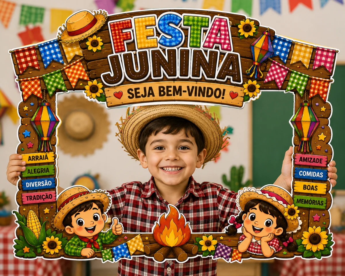 📸🌽 MOLDURA JUNINA PARA FOTOS FESTA JUNINA. 🌽📸 — amostra 1: 📸🌽 MOLDURA JUNINA PARA FOTOS 🌽📸Registre os momentos mais…