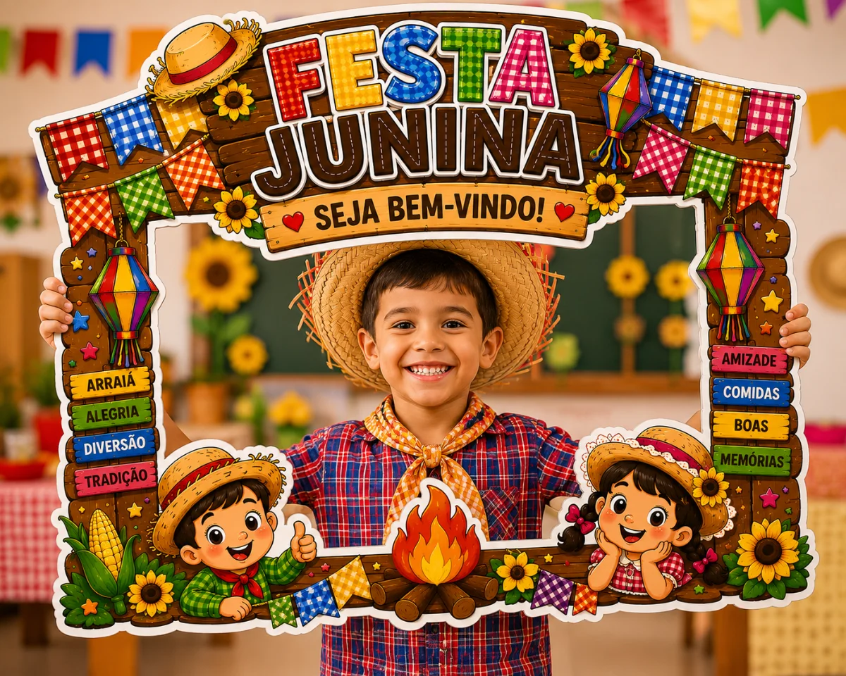 📸🌽 MOLDURA JUNINA PARA FOTOS FESTA JUNINA. 🌽📸 — Datas comemorativas para Educação Infantil: 📸🌽 MOLDURA JUNINA PARA…