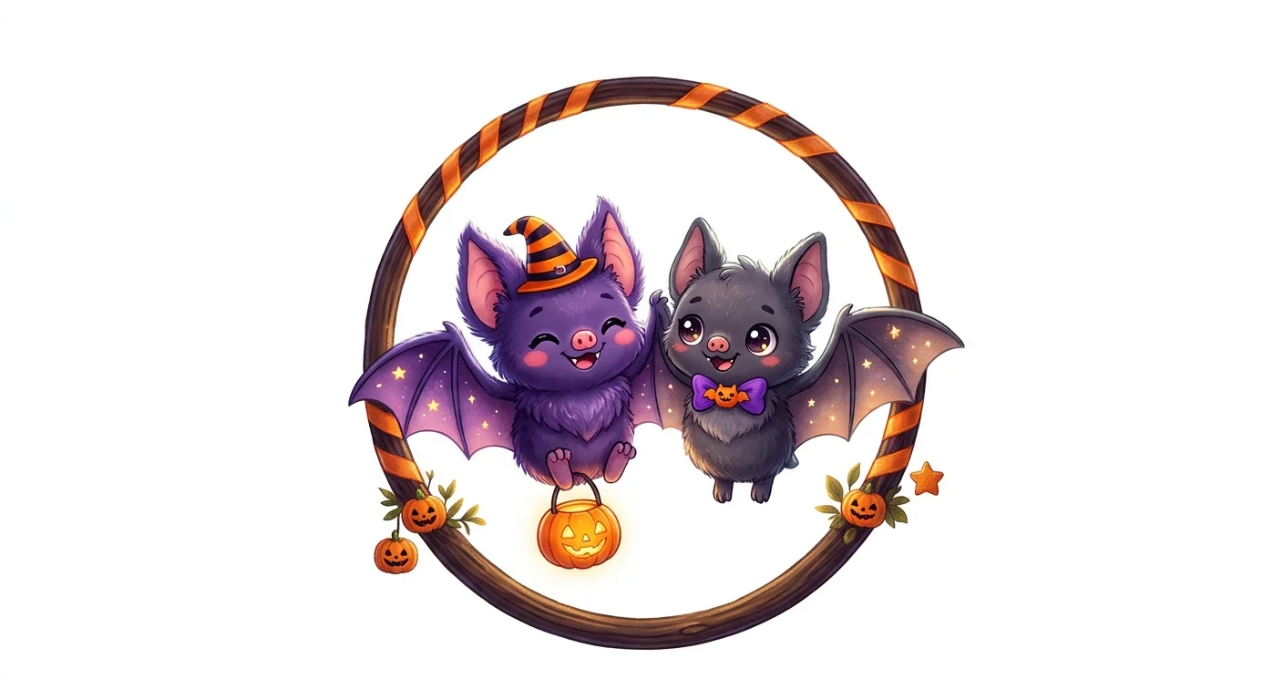 Decoração de bambolê para fotos de Halloween — amostra 1: O arquivo inclui a escrita decorada: HAPPY HALLOWEEN e 6 figuras…