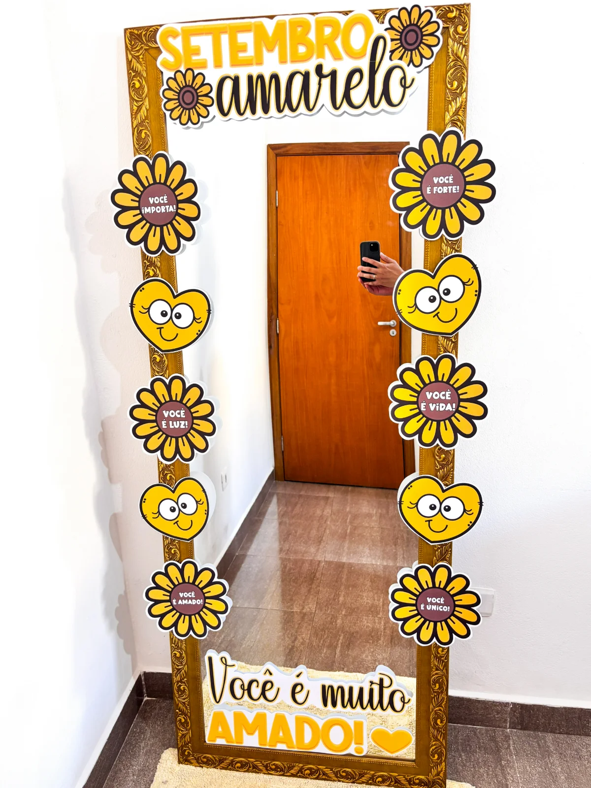 Moldura para Espelho - Setembro Amarelo – Material Pedagógico — amostra 2: Um detalhe cheio de significado para o Setembro…