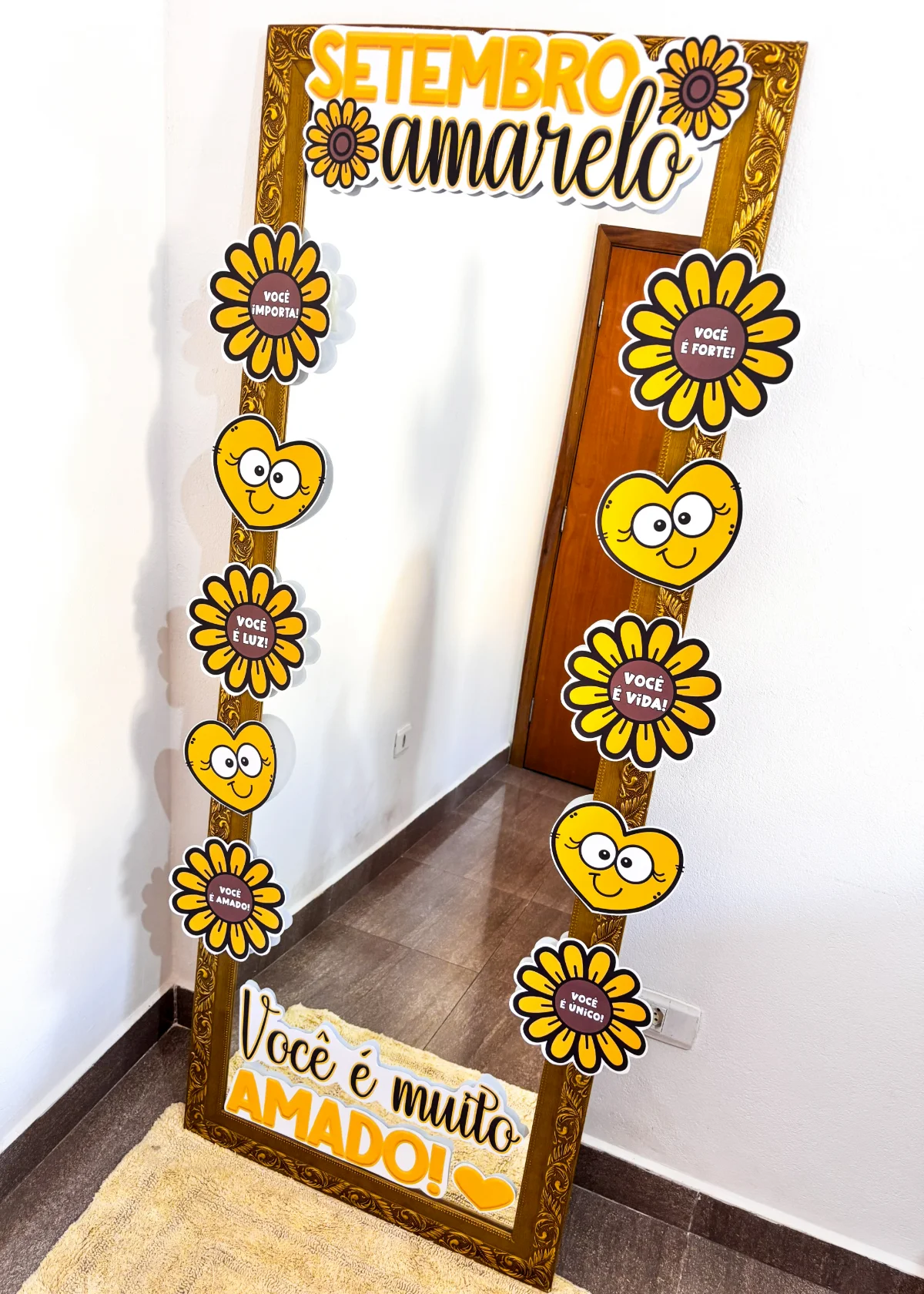 Moldura para Espelho - Setembro Amarelo – Material Pedagógico — amostra 5: Um detalhe cheio de significado para o Setembro…