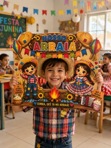 Moldura para Fotos Festa Junina - Anos Iniciais — capa do material