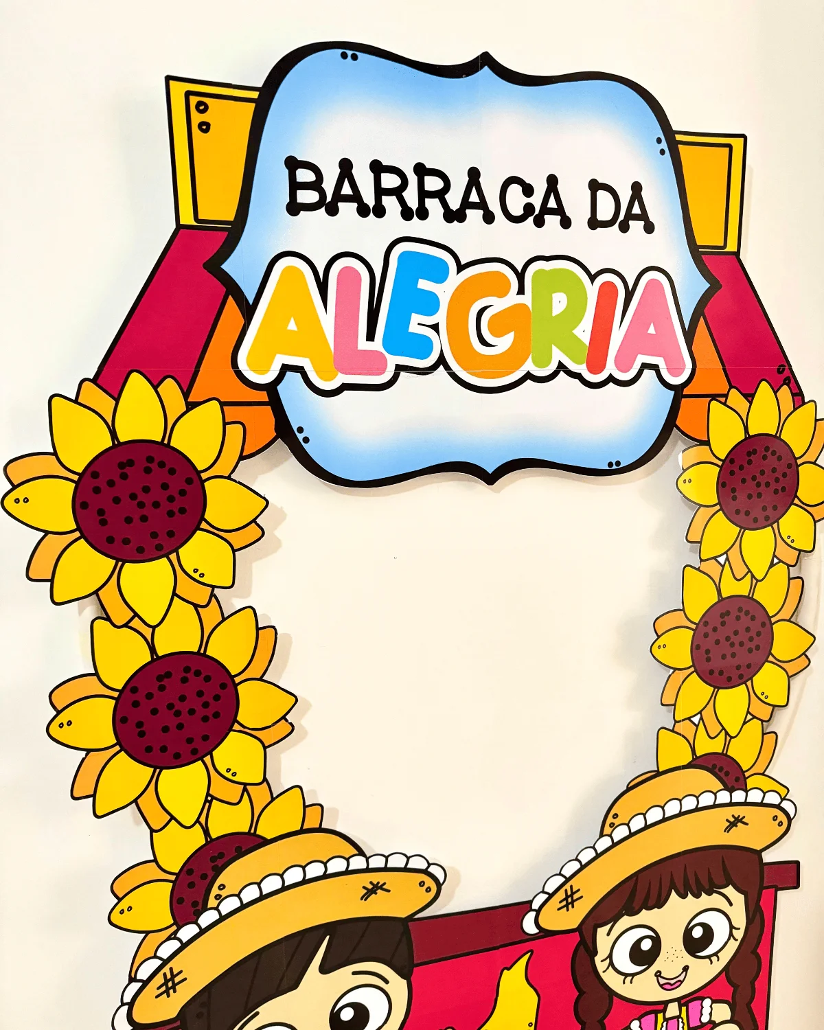Moldura para fotos - Festa Junina – PDF para Imprimir — amostra 3: O material já vai ampliado e pronto para impressão