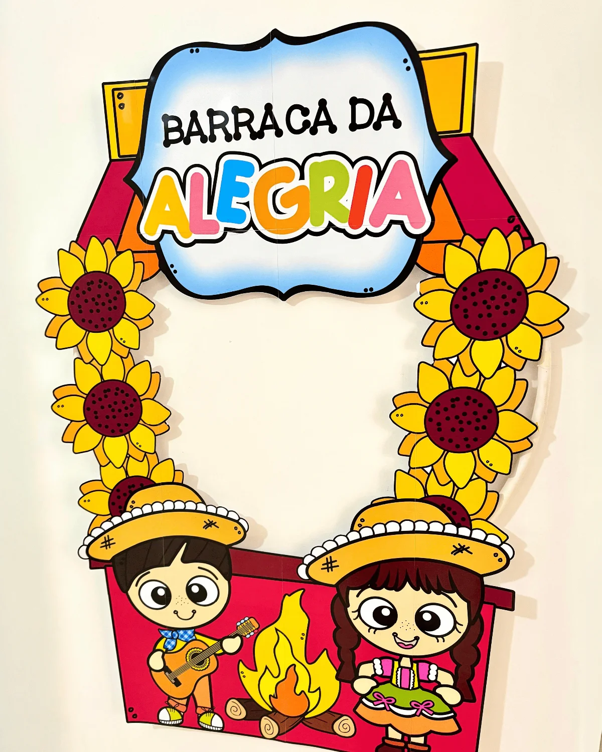Moldura para fotos - Festa Junina – PDF para Imprimir — amostra 6: O material já vai ampliado e pronto para impressão