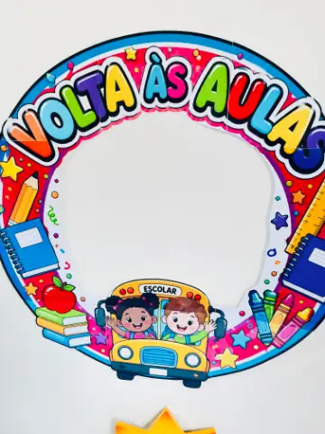 Moldura Volta às Aulas em PDF | Foto Escolar — amostra 2: 📦 Conteúdo do Material: