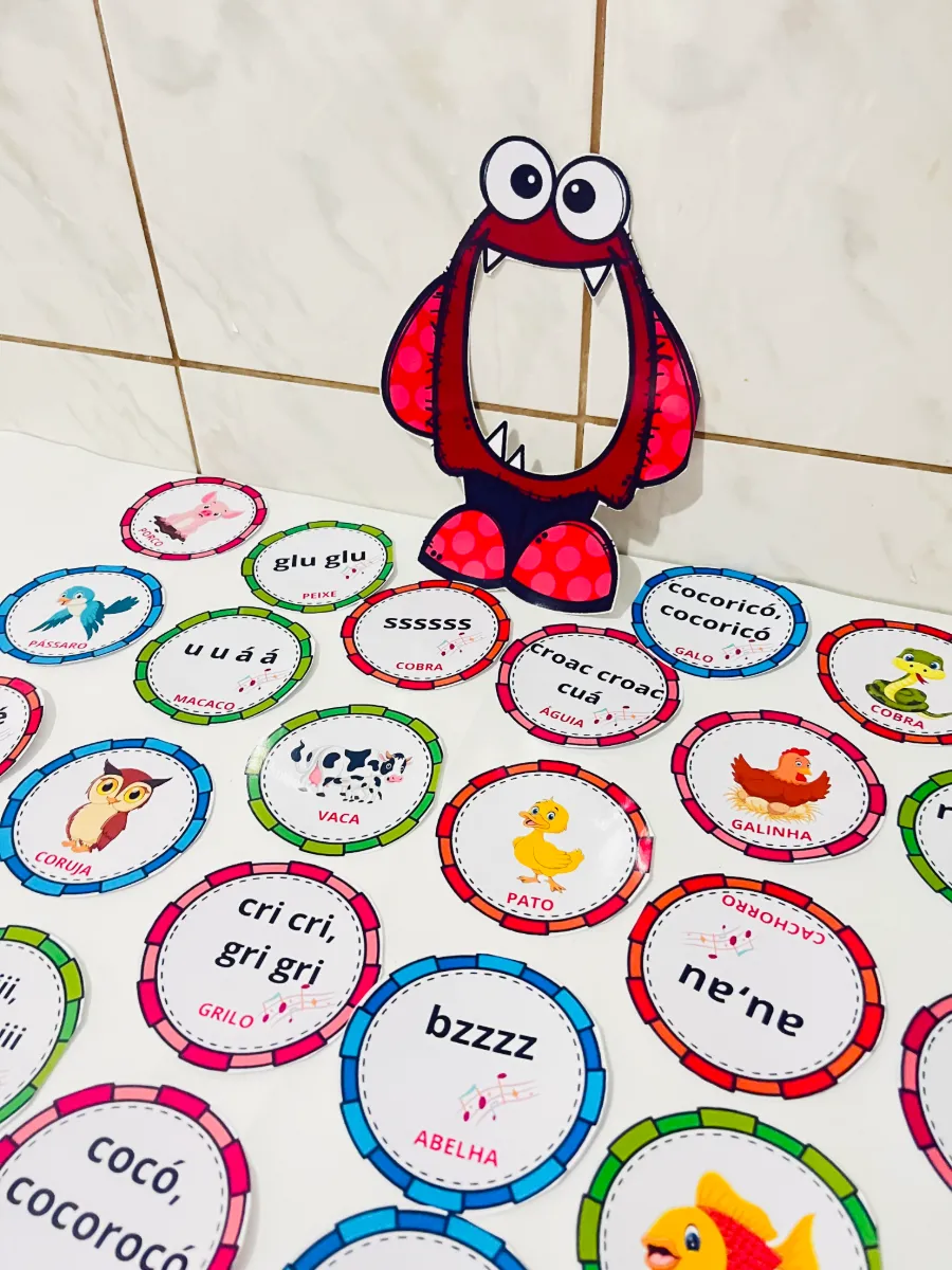 Monstrinho dos Sons – Aprendizado Divertido com os Animais Anos iniciais — amostra 3: Recurso lúdico para Educação Infantil…