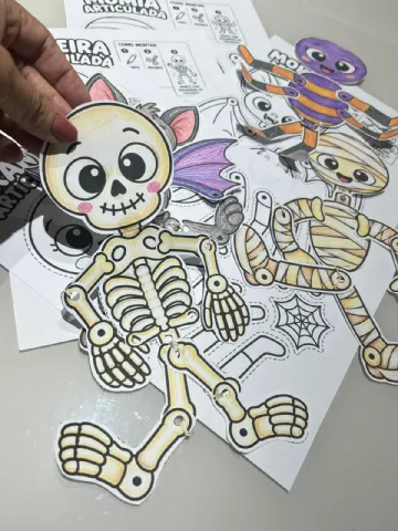 Monstrinhos Articulados - Halloween - Recurso Pedagógico — amostra 4: 👻Com a Coleção Monstrinhos Articulados, você…
