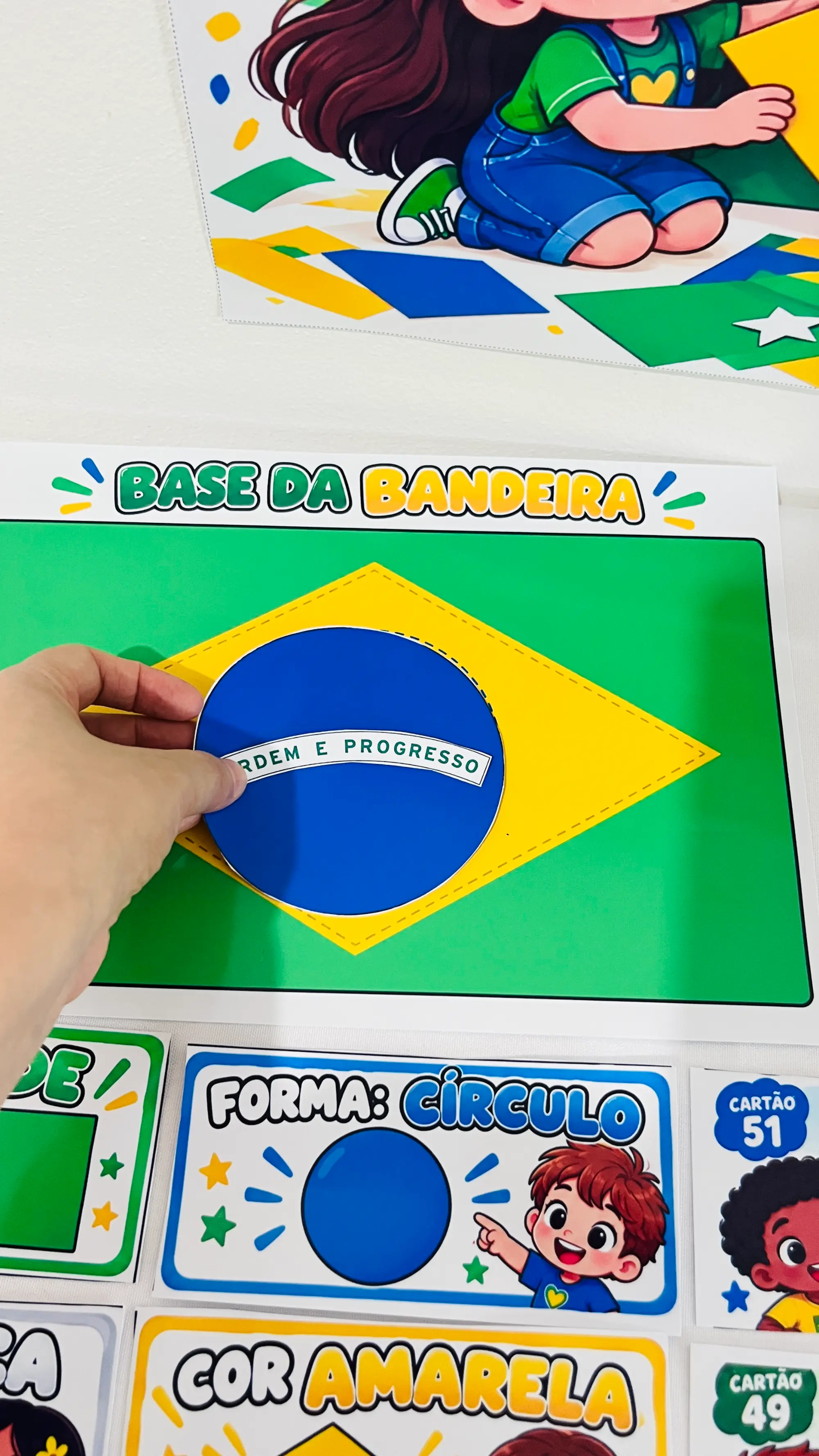 Monte a Bandeira do Brasil – Jogo com 60 Desafios para Imprimir — amostra 4: Jogo Monte a Bandeira do Brasil com 60…