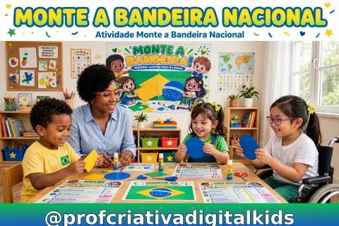 Monte a Bandeira Nacional - Painel + Atividades — capa do material