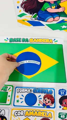 ✨ MONTE A BANDEIRA — PEQUENOS CONSTRUTORES DO BRASIL! 💚💛💙 — amostra 3: Um recurso pedagógico lúdico, interativo e cheio…