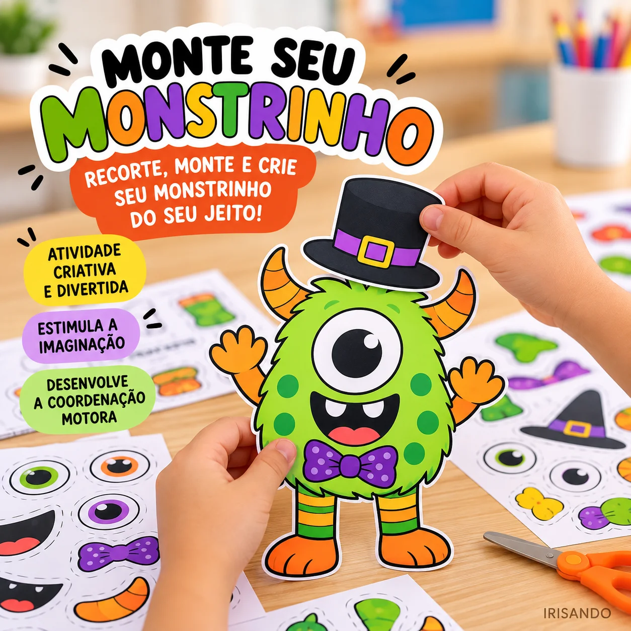 Monte Seu Monstrinho – Atividade de Halloween — amostra 1: Uma proposta divertida e criativa para trabalhar o Halloween de…
