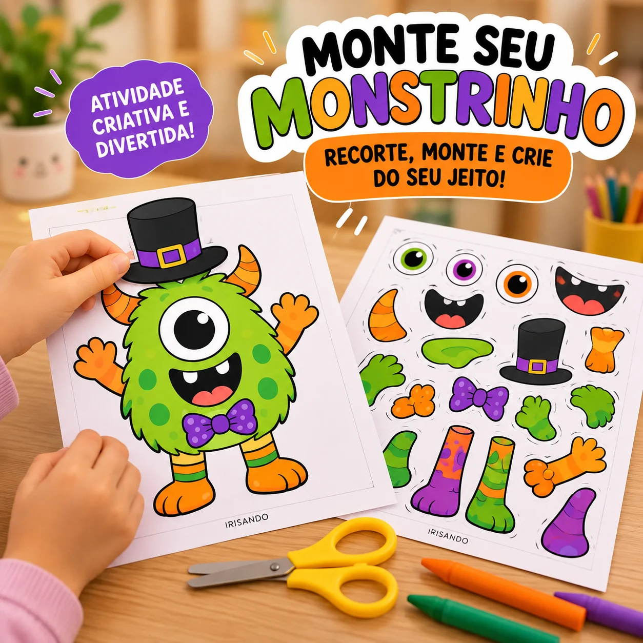 Monte Seu Monstrinho – Atividade de Halloween — capa do material