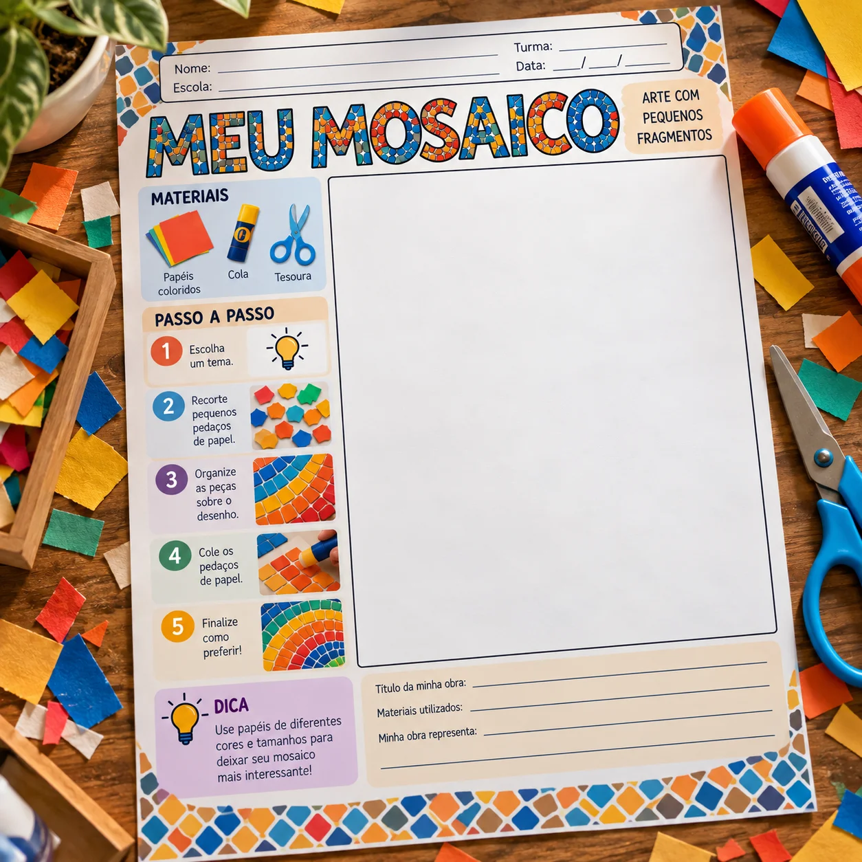 Mosaico: História, Arte Contemporânea e Atividade Prática — amostra 3: Material de Arte sobre mosaico com história,…