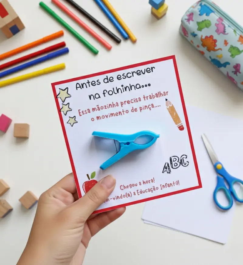 Movimento de pinça: recadinho de acolhida na Educação Infantil — capa do material
