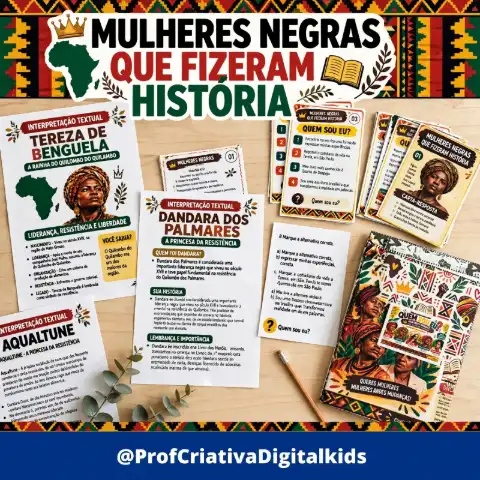 Mulheres Negras que fizeram História: Consciência Negra — capa do material