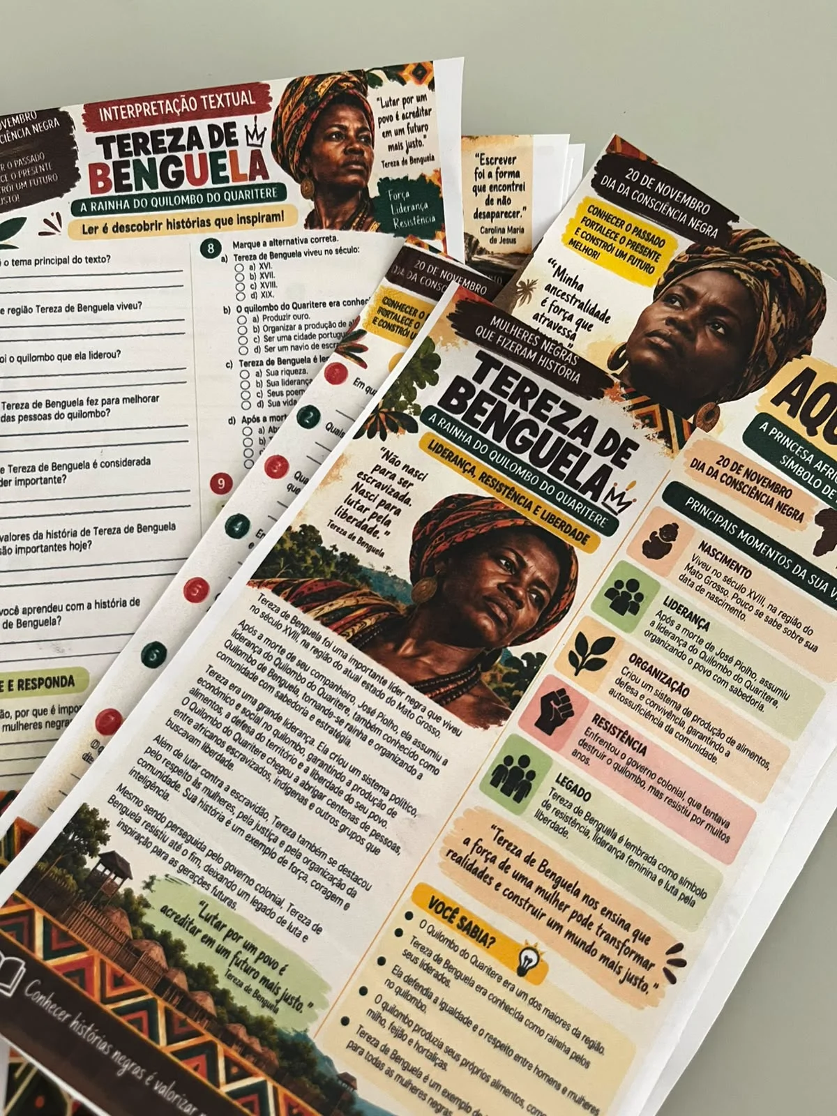 Mulheres Negras que Fizeram História – Jogo — amostra 5: 📚 Textos e interpretação