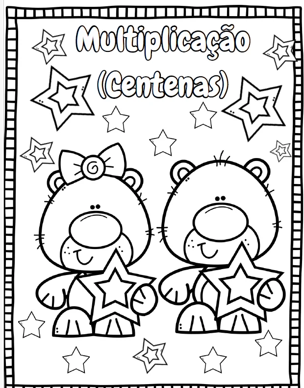 Multiplicação com Centenas – 20 Páginas — amostra 3: Atividades de multiplicação com centenas para imprimir, com contas…