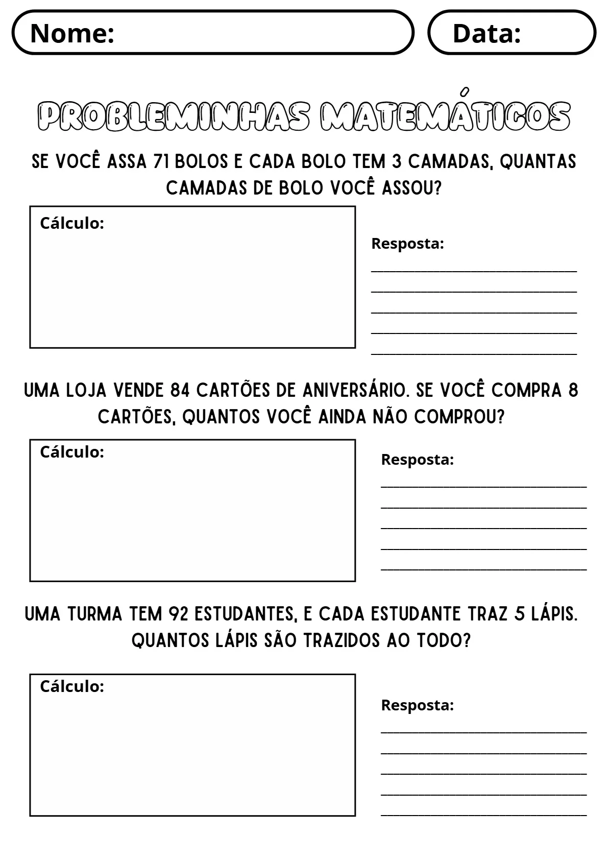 Multiplicação com Dezenas - Atividades 3º e 4º Ano — amostra 2: 20 páginas com exercícios de multiplicação e problemas… Multiplicação com Dezenas - Atividades 3º e 4º Ano — amostra 2: 20 páginas com exercícios de multiplicação e problemas…