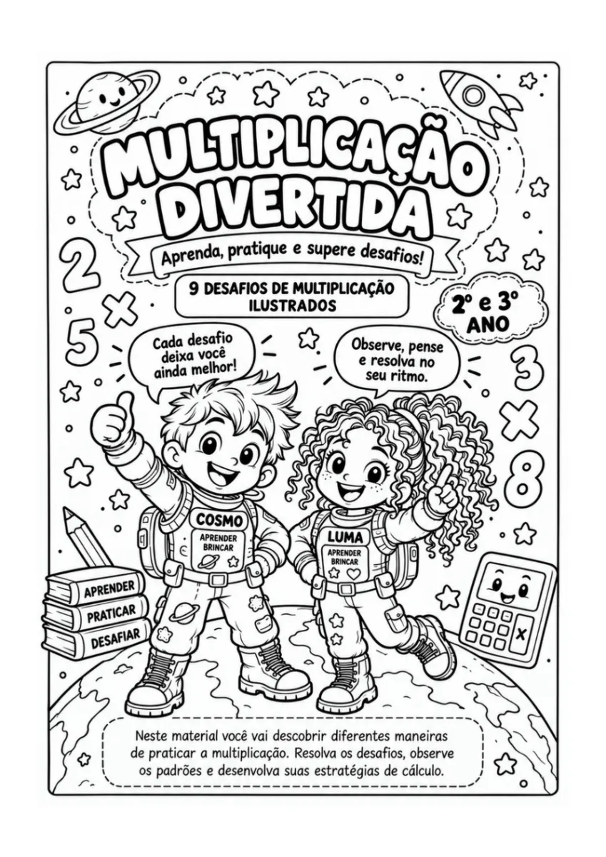 Multiplicação divertida para imprimir – 2º e 3º ano — Atividades para Ensino Fundamental I (1º–5º): matematica,…
