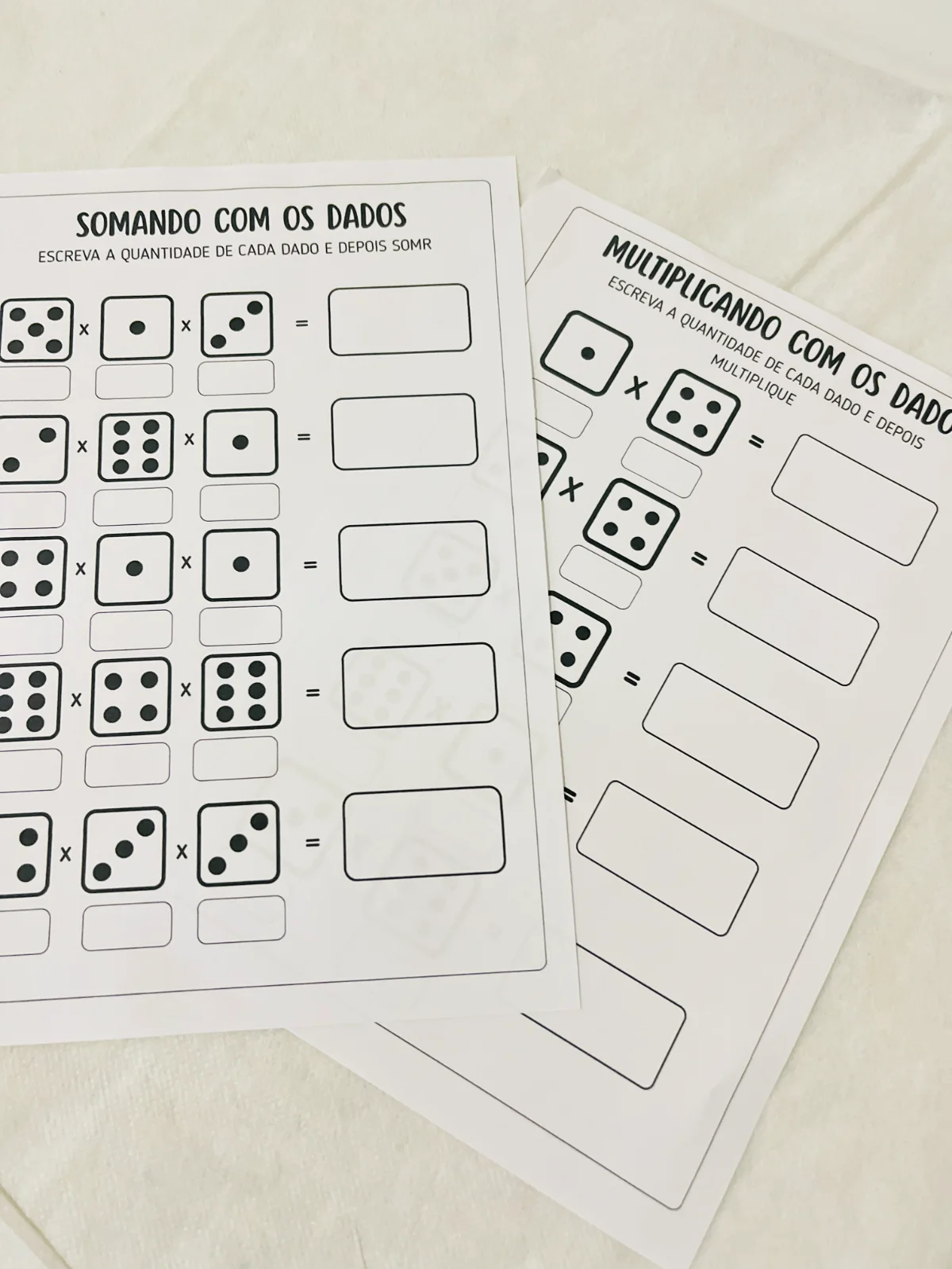 Multiplique com os Dados – Material Pedagógico — amostra 2: Um recurso simples, prático e divertido para deixar a…