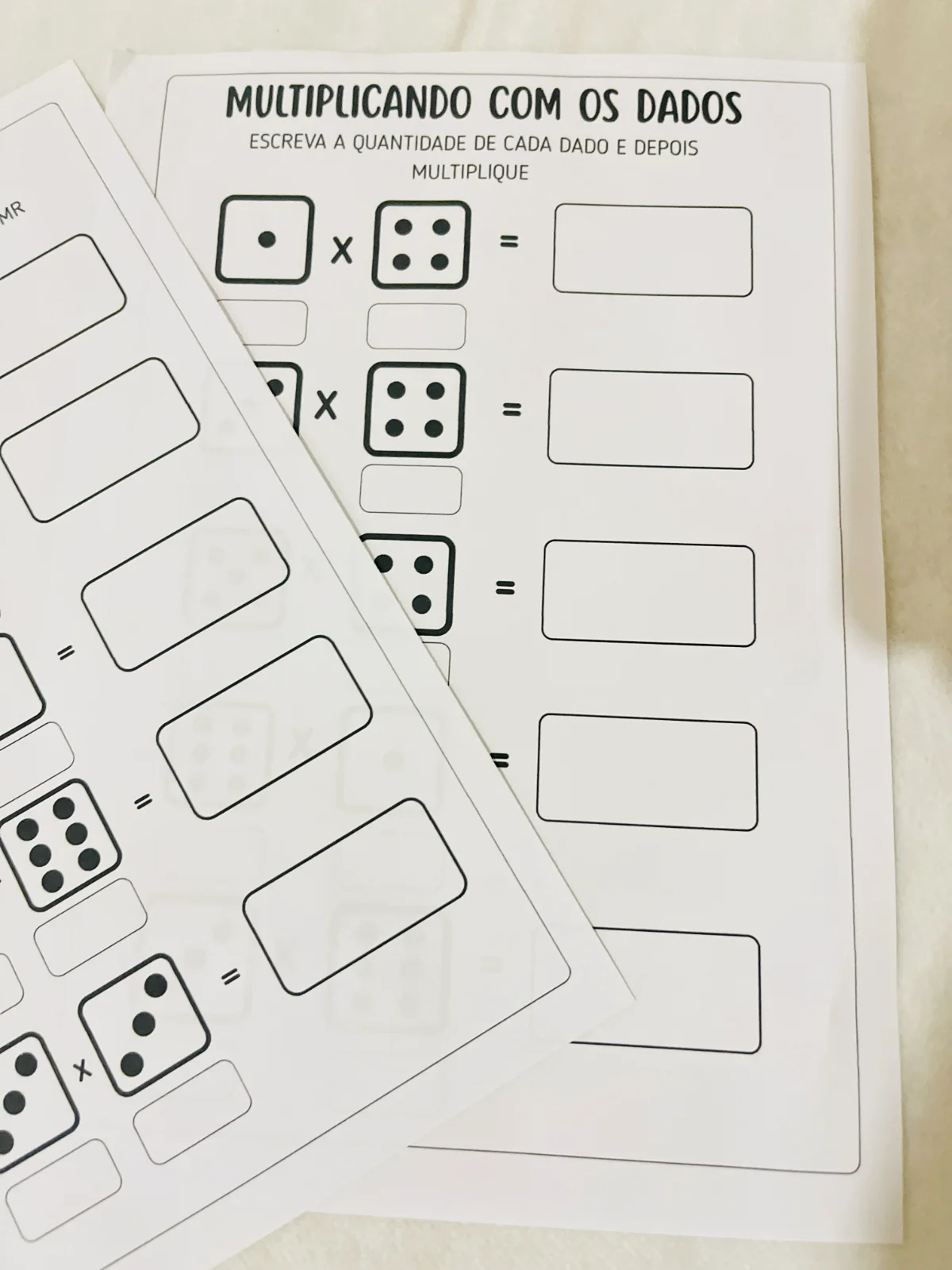 Multiplique com os Dados – Material Pedagógico — amostra 4: Um recurso simples, prático e divertido para deixar a…