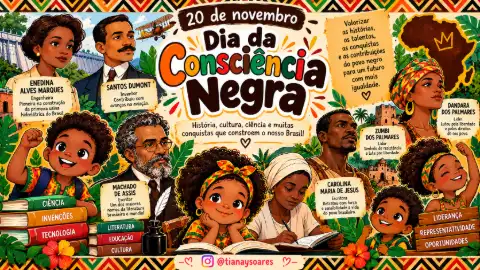 Mural Consciência Negra para imprimir – 115 x 80 cm — capa do material