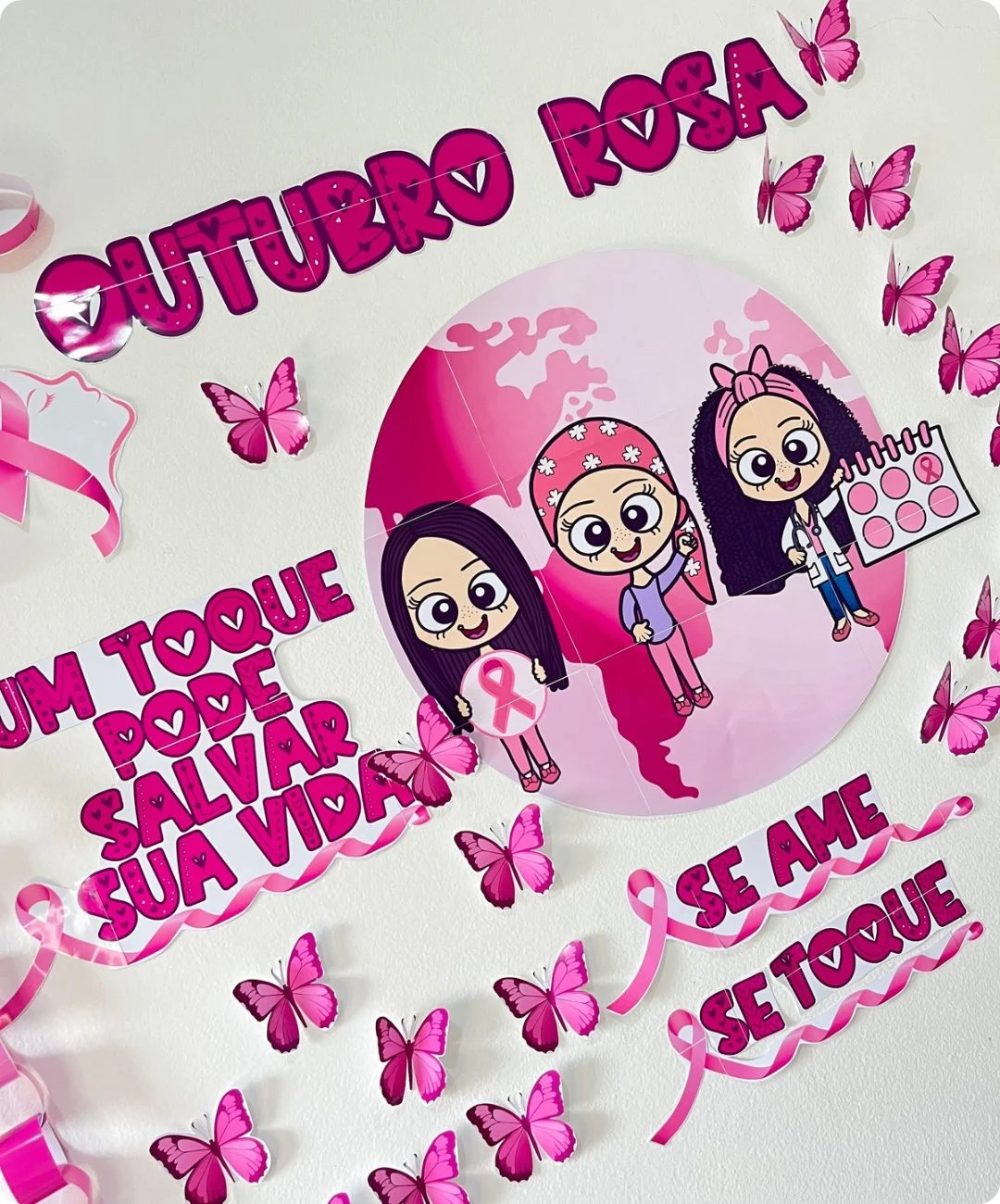 Mural de conscientização feminina para imprimir — amostra 2: Como aplicar na escola