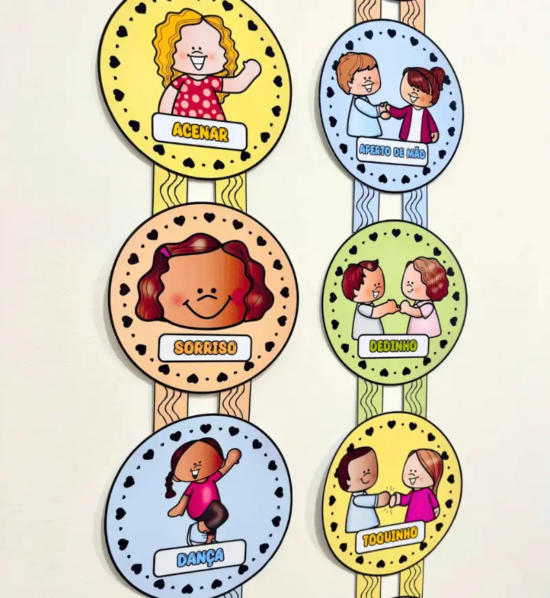 Mural de cumprimentos: Nossos Cumprimentos para imprimir — amostra 3: Como usar em sala de aula