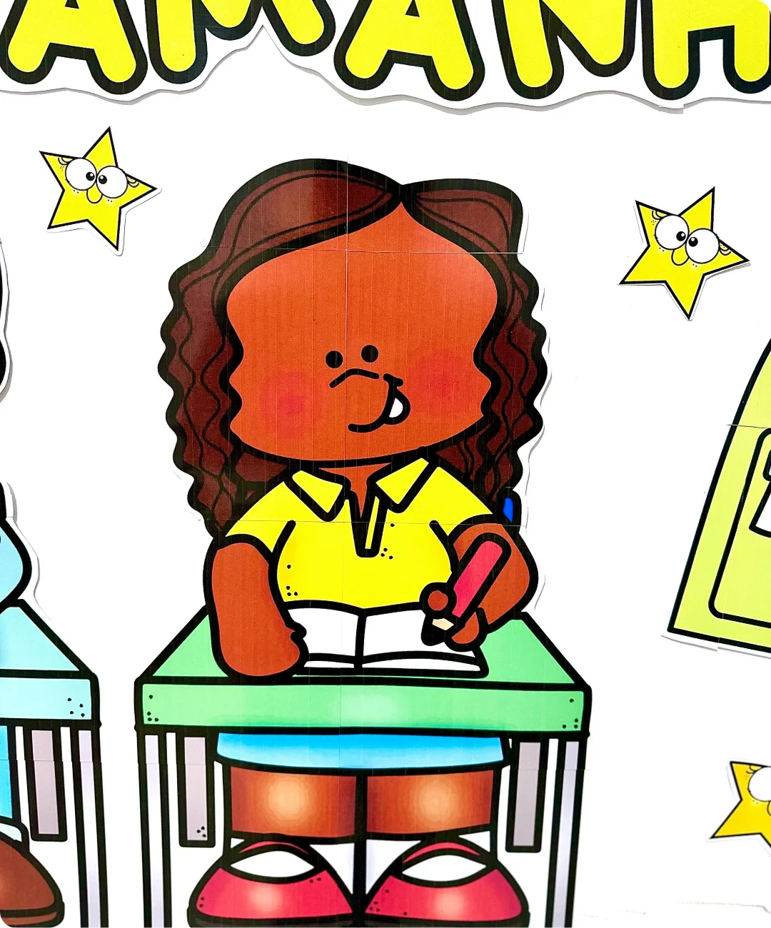 Mural de Dia do Estudante para imprimir — Infantil e Fundamental — amostra 2: O que você recebe no PDF