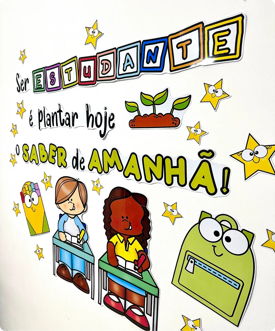 Mural de Dia do Estudante para imprimir — Infantil e Fundamental — amostra 3: Para quais turmas é indicado?