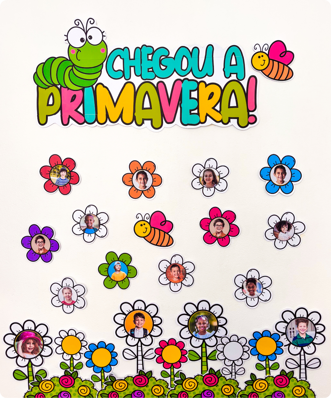 Mural de primavera para imprimir — amostra 5: Prepare um espaço dedicado à primavera com um painel em PDF para imprimir