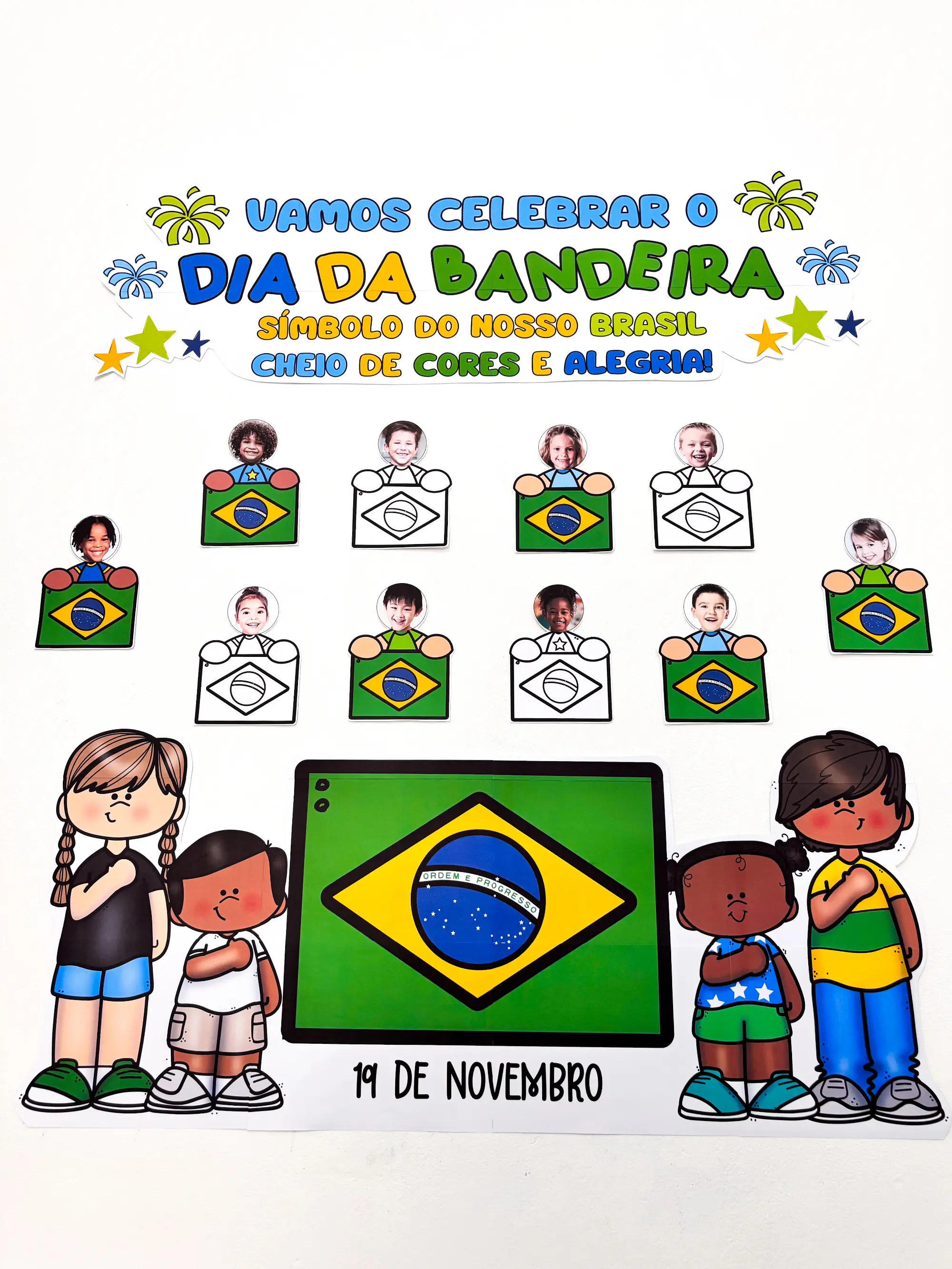 Mural Dia da Bandeira do Brasil para Imprimir — capa do material