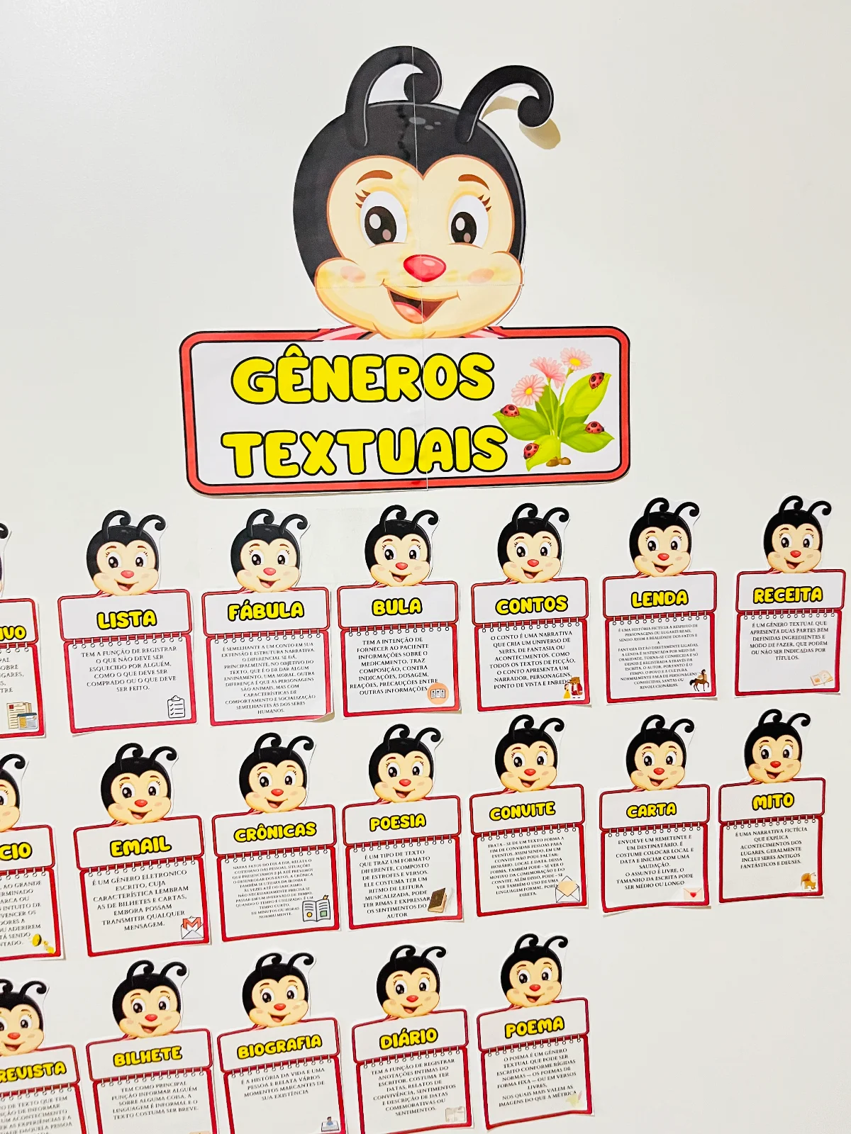 Mural Gêneros Textuais - Tema Joaninha – Material Pedagógico — capa do material