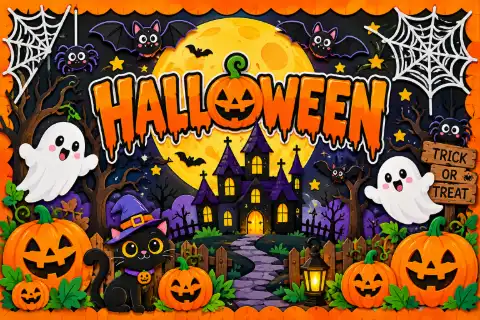 Mural Halloween para imprimir – 115 cm x 80 cm — capa do material