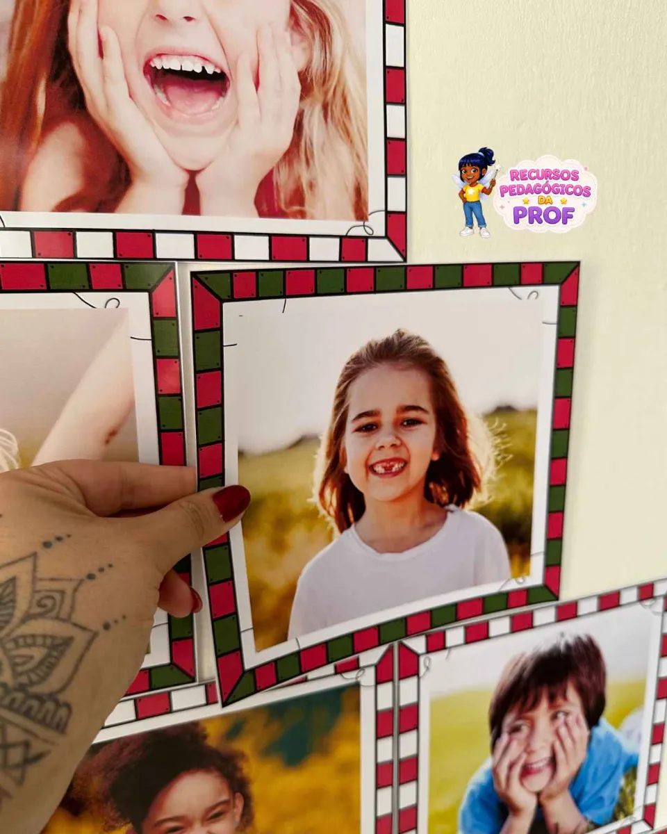 Mural Interativo Árvore de Natal de Recordações — amostra 2: Um material prático e dinâmico onde as crianças podem expor…