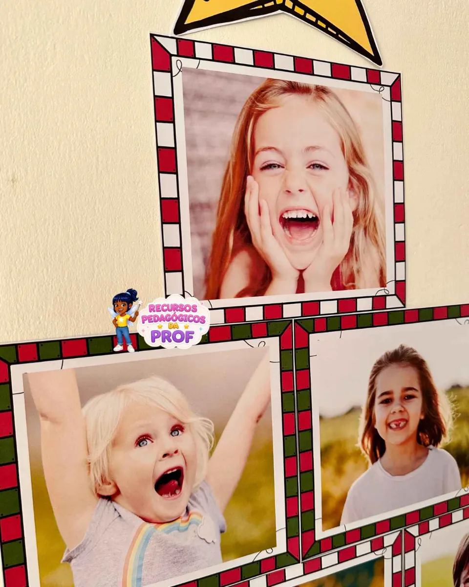 Mural Interativo Árvore de Natal de Recordações — amostra 3: Um material prático e dinâmico onde as crianças podem expor…