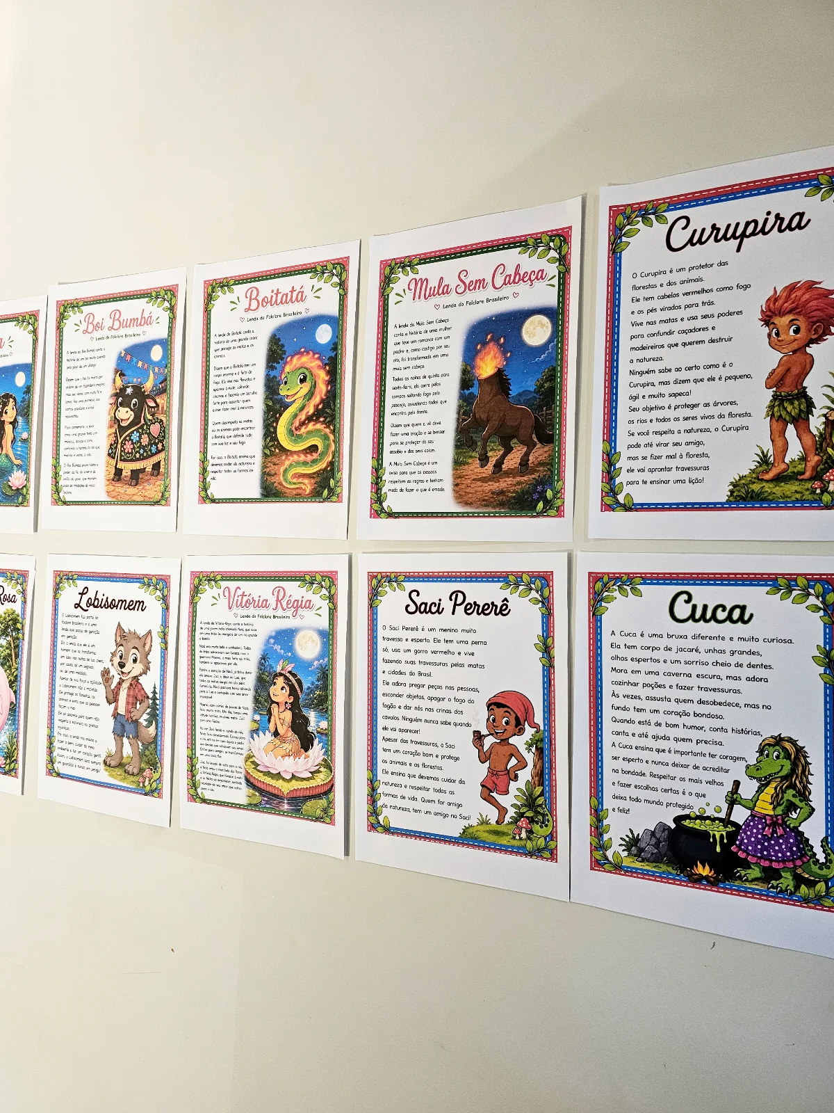 Mural Personagens do Folclore Brasileiro — Alfabetização para Educação Infantil: O Mural Personagens do Folclore Brasileiro…