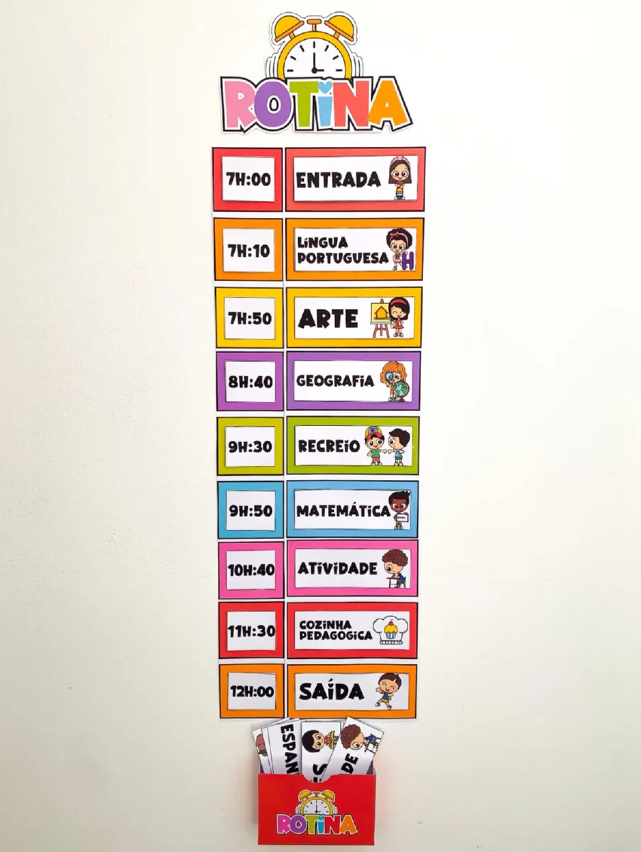 Mural Rotinas Organizadas para o Ensino Fundamental 1 — Datas comemorativas para Todas as séries: Com horários claros e…