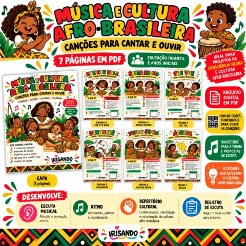 MÚSICA E CULTURA AFRO-BRASILEIRA – CANÇÕES PARA EDUCAÇÃO INFANTIL — amostra 1: MÚSICA E CULTURA AFRO-BRASILEIRA – CANÇÕES…