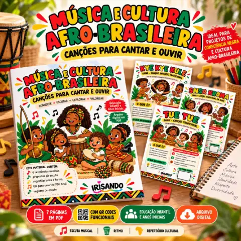 MÚSICA E CULTURA AFRO-BRASILEIRA – CANÇÕES PARA EDUCAÇÃO INFANTIL — capa do material