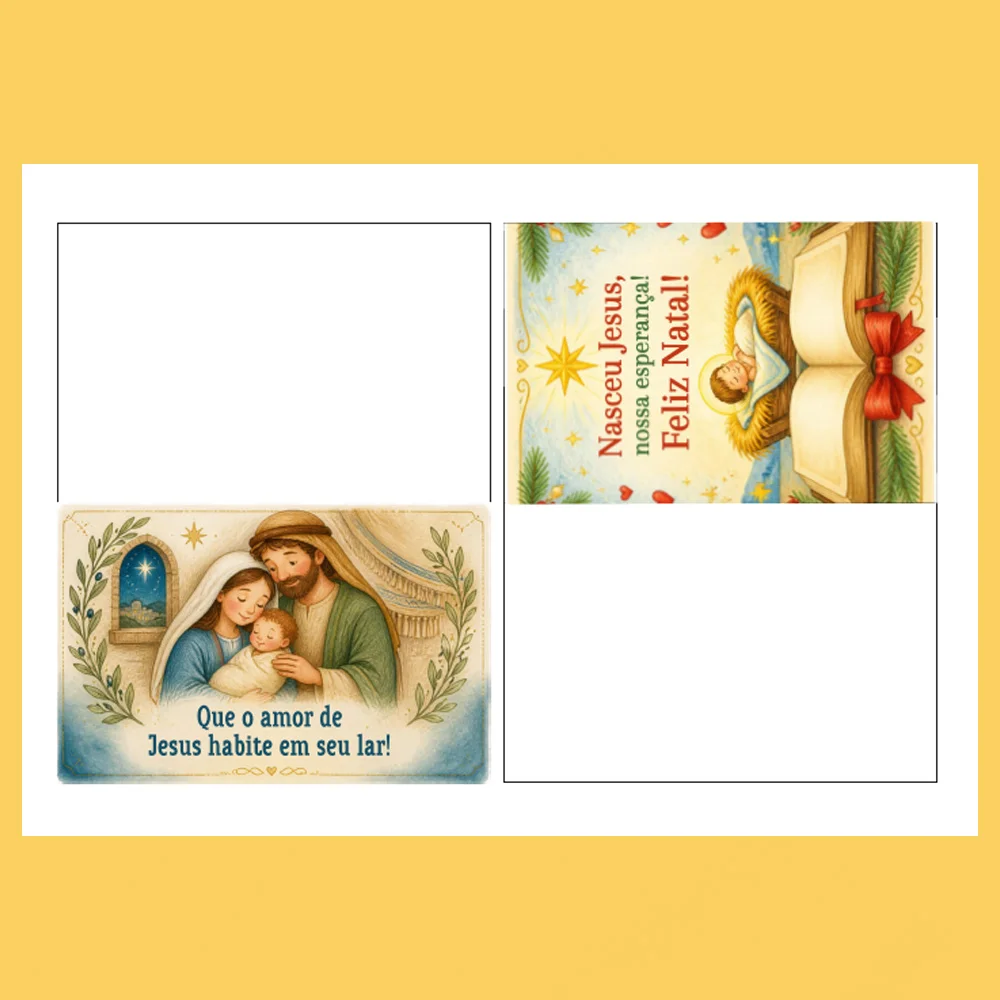 Natal Cristão — 10 Cartões do Nascimento de Jesus — amostra 1: Celebre o verdadeiro sentido do Natal com 10 cartões…