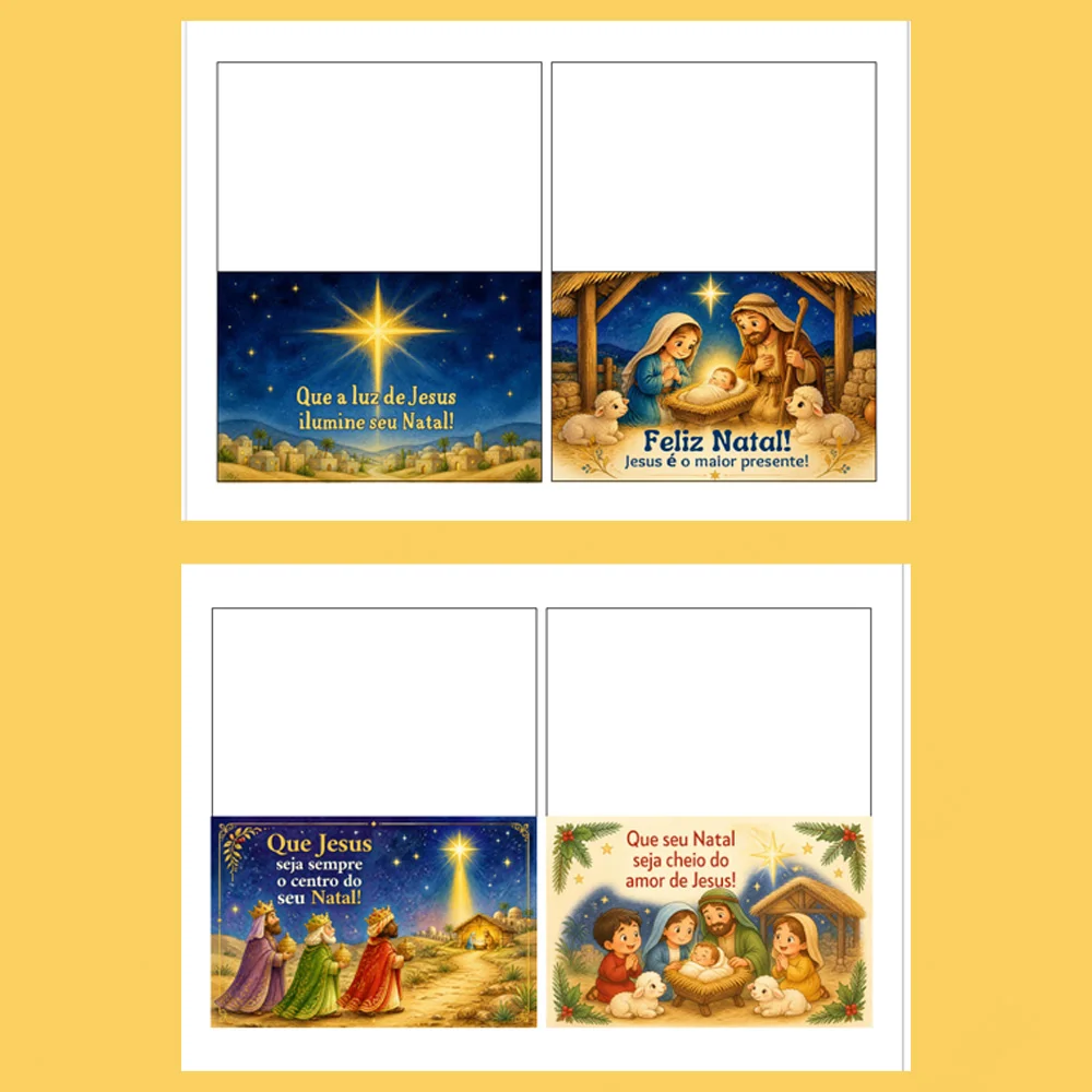 Natal Cristão — 10 Cartões do Nascimento de Jesus — amostra 4: Celebre o verdadeiro sentido do Natal