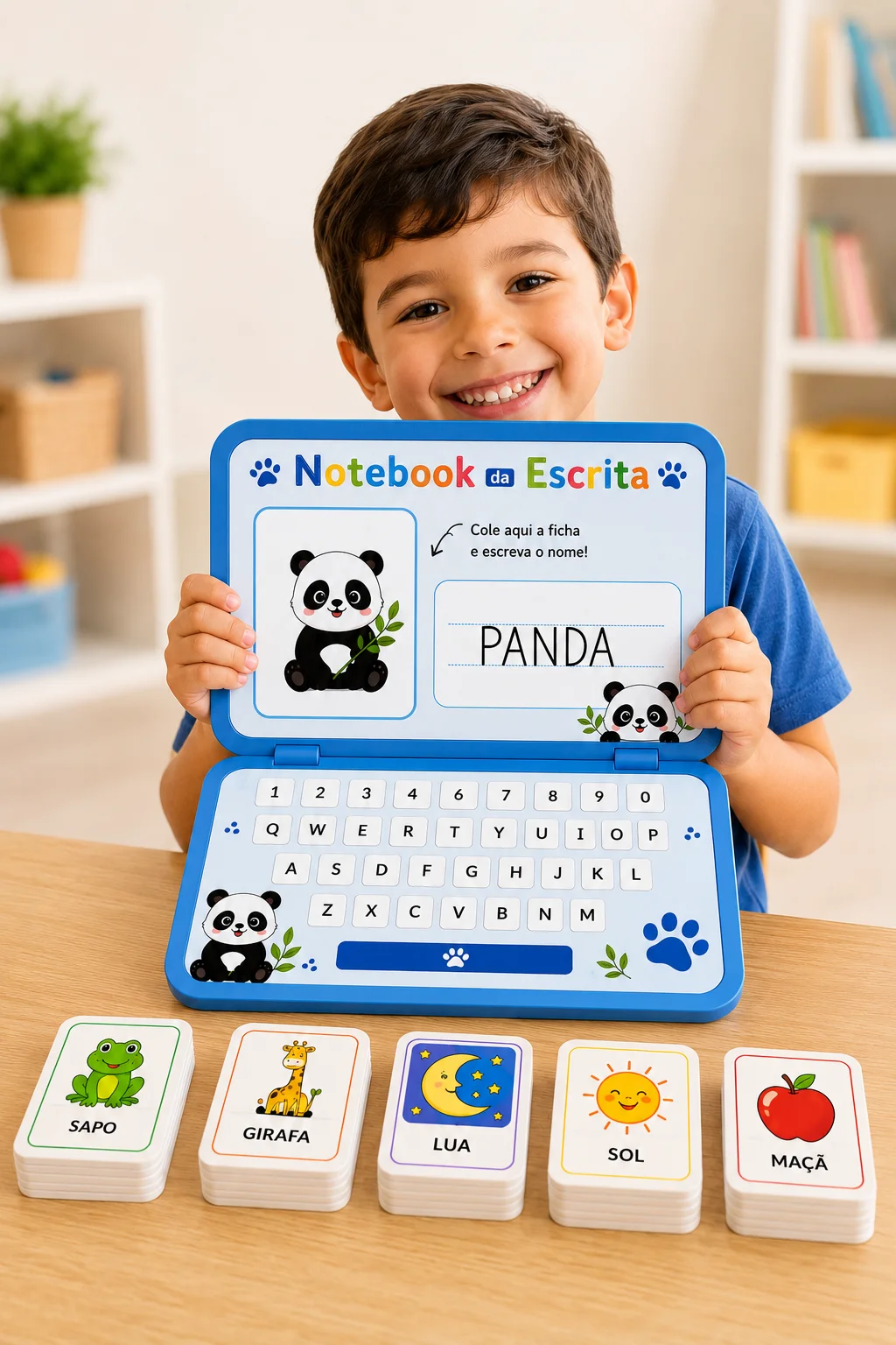 Notebook da escrita — amostra 1: 🐼✏️ NOTEBOOK DA ESCRITA – 108 FICHAS ILUSTRADAS ✏️🐼 Transforme a alfabetização em um…