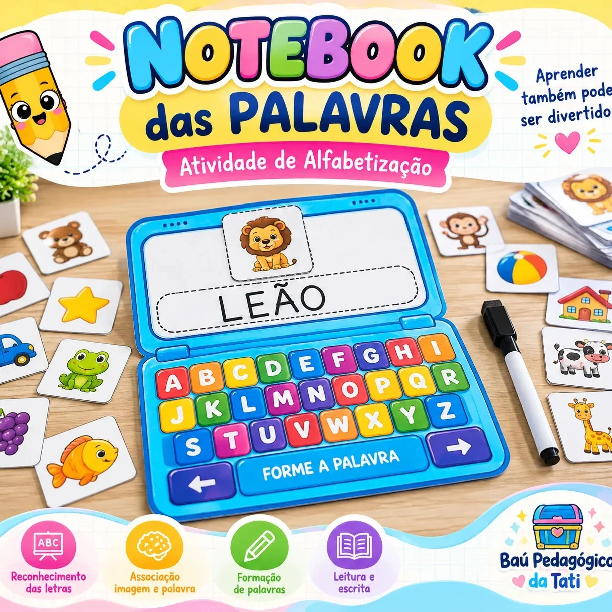 Notebook das Palavras: Atividade de Alfabetização — capa do material